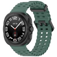 eses Silikónový dierkovaný remienok pre Samsung Galaxy Watch Ultra 47 mm - Zelený