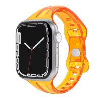 eses Silikonový transparentní řemínek pro Apple Watch - Oranžový, 38mm, 40mm, 41mm