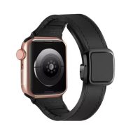 eses Sportovní kožený řemínek pre Apple Watch - Černý 42mm, 44mm, 45mm, 49mm