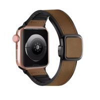 eses Športový kožený remienok pre Apple Watch - Hnedý 42mm, 44mm, 45mm, 49mm