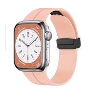 eses Silikónový remienok pre Apple Watch - Magnetický ružový L - 42 mm, 44 mm, 45 mm, 49 mm