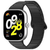 eses Silikónový magnetický remienok pre Xiaomi Redmi Watch 4, Smart Band 8 Pro a 9 Pro - Čierny