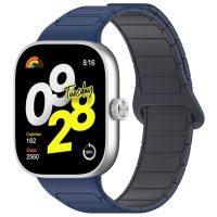 eses Silikónový magnetický remienok pre Xiaomi Redmi Watch 4, Smart Band 8 Pro a 9 Pro - Modrý