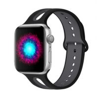 eses Dvojfarebný remienok pre Apple Watch - Čierno sivý 38mm, 40mm, 41mm