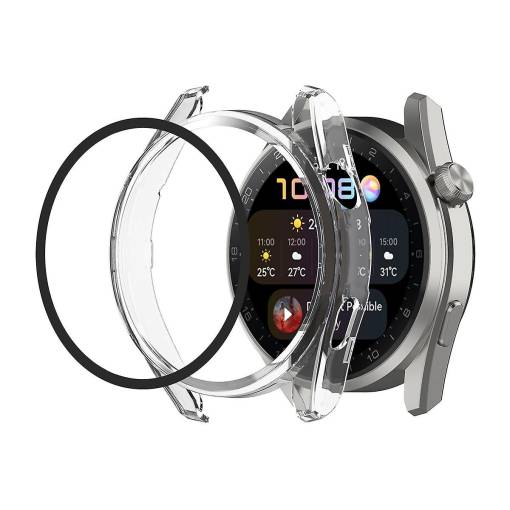 Foto - Ochranný kryt pre Huawei Watch 3 - Transparentný