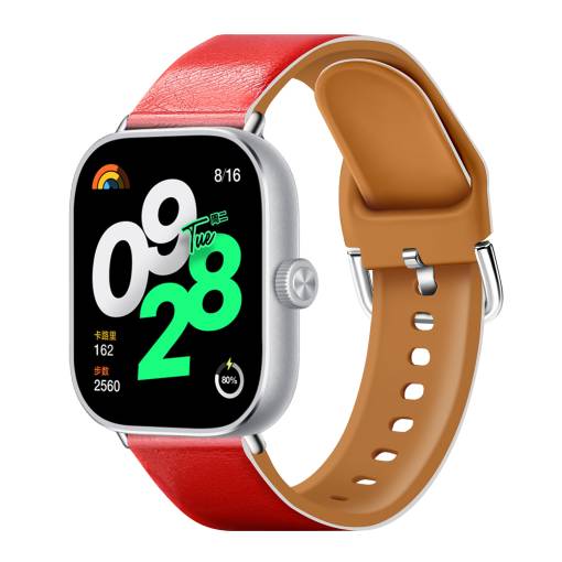 Foto - eses Silikónový remienok kombinovaný pre Xiaomi Redmi Watch 4, Smart Band 8 Pro a 9 Pro - Červený