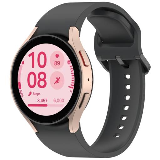 Foto - eses Silikónový remienok pre Samsung Galaxy Watch 4, 5, 6, 7, FE - Tmavo sivý, OneClick