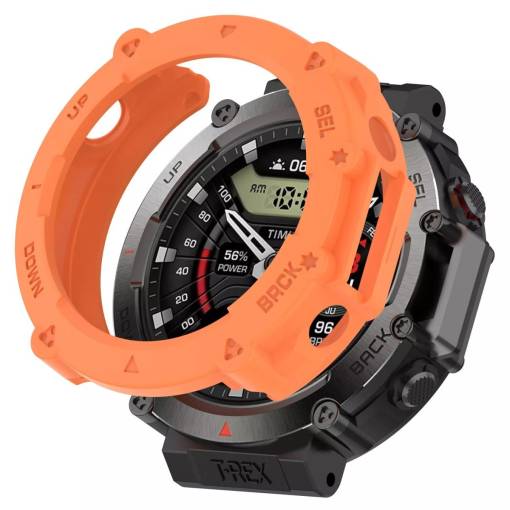 Foto - Silikónový rámček pre Amazfit T-Rex Ultra - Oranžový